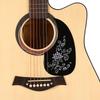 2Pcs Comma Shape Pickguard Pick Guard Sticker for Acoustic Guitar (Silver Vine)