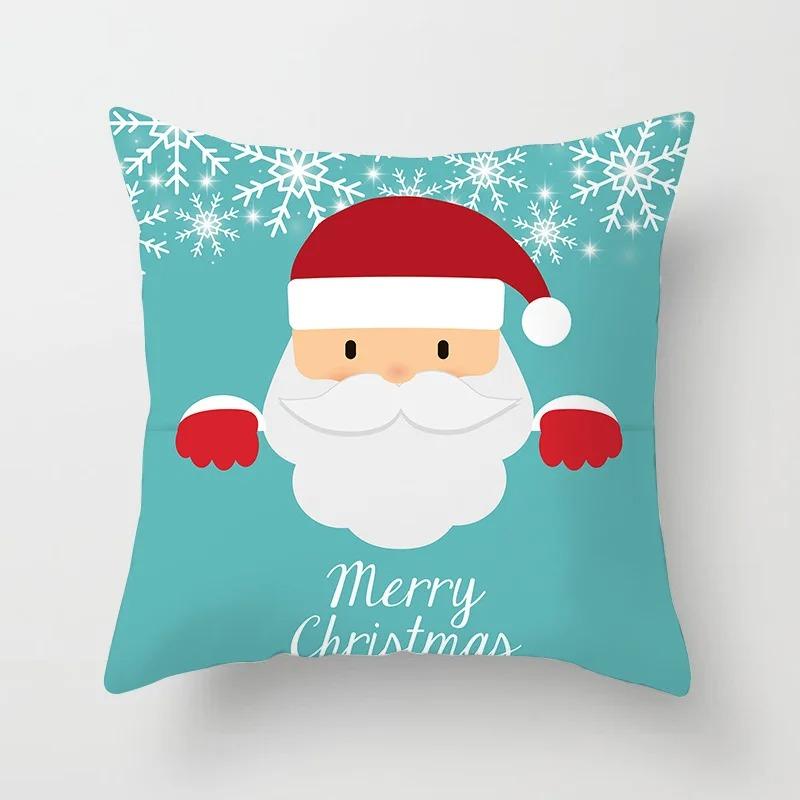 Christmas Themed Pillowcases Car Accessories Office Santa Claus Living Room Sofa Home Pillowcases