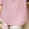 Pastel New Chinese Style Embroidered Blouse & Pants Set