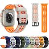 Breathable Silicone Strap For Apple Watch Bands Ultra 3 49mm 44mm 45mm 46mm Two-tone Correa Bracelet iWatch Series 11 10 9 8 SE