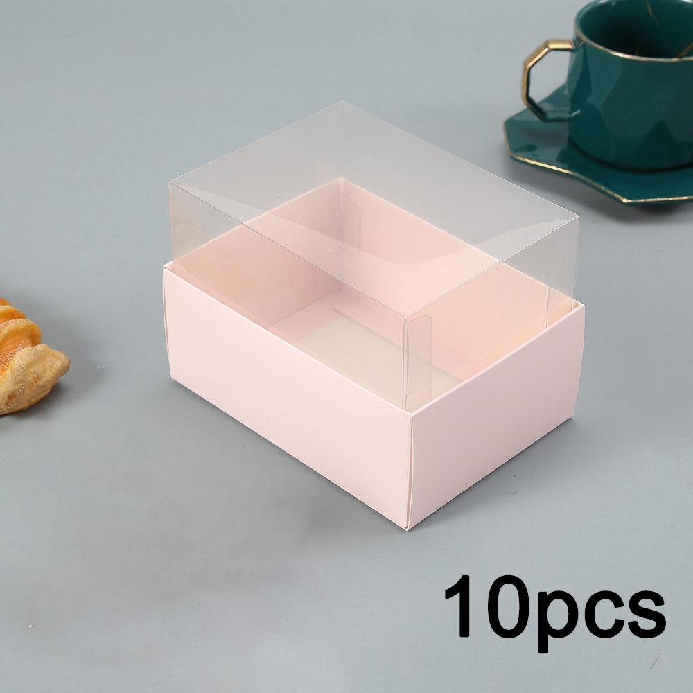

10 шт. Подарочная коробка с прозрачным окном, прозрачные прямоугольные коробки для угощений, мини-коробки для подарков на свадьбу, день рождения, вечеринку, класс, украшения, принадлежности 10pcs 13.5*10*10cm розовый