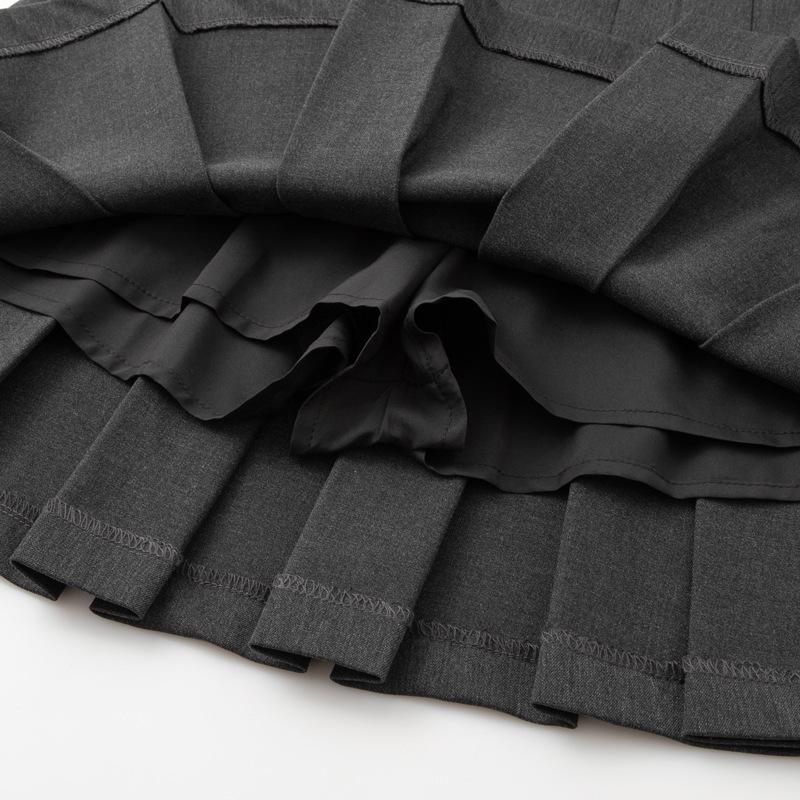 2025 Winter College Style Pleated Slimming Mini Skirt 3GA141251
