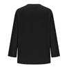 Ladies' Casual Fashionable Loose And Comfortable Round Neck Long Sleeved Button Hem Color Top