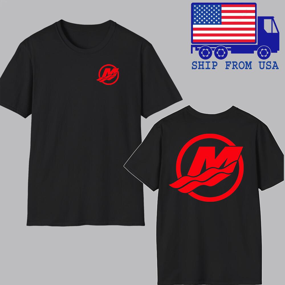 Mercury Fishing Men#039;s Black Size S5XL Unisex T-Shirt XL