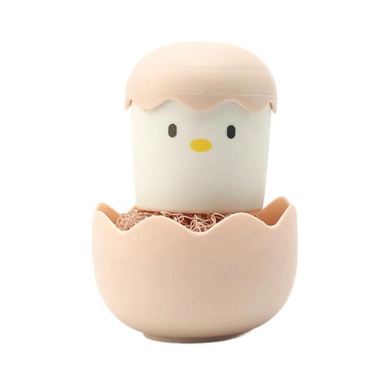 Cleaning Brush Easter Chicken Handle Non-Scratch Cleaning Ball Removable Scrubber Ergonomic Grip Kitchen Stove Sink Brush