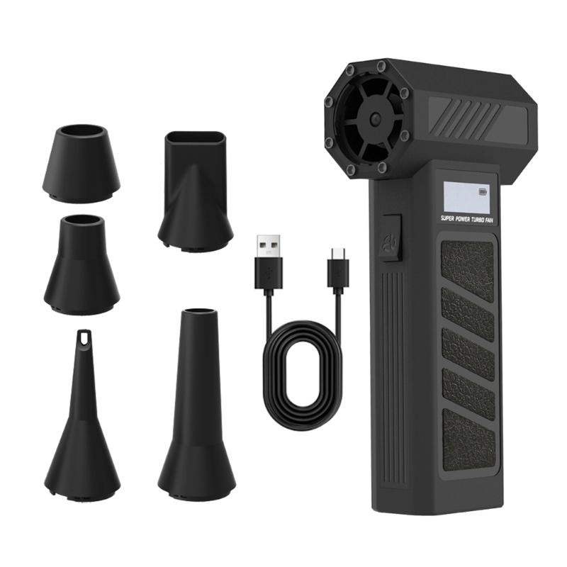 

130000RPM Compressed Air Dusters Jet Dryer Blower Speed Regulation Reusable Electric Air Dusters Electric Air Blower чорний
