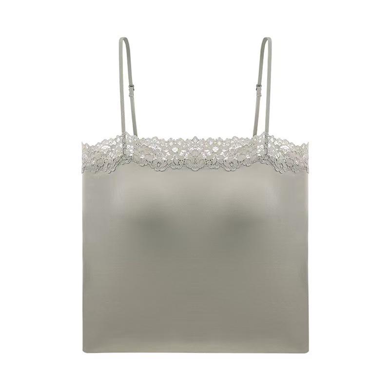 

Пикантная кружевная лоскутная майка: Топ слим-фит с нагрудными вкладышами для женщин M (Medium)