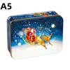 Christmas Tinplate Candy Tin Can Metal Box Cartoon Elk Santa Claus Letter Printed Xmas Candy Cookie Tea Storage Gift Case