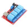 4 Channel Relay Module USB Drive Free DC Relay Board Computer Control PLC Board 3 Operating Modes 5V