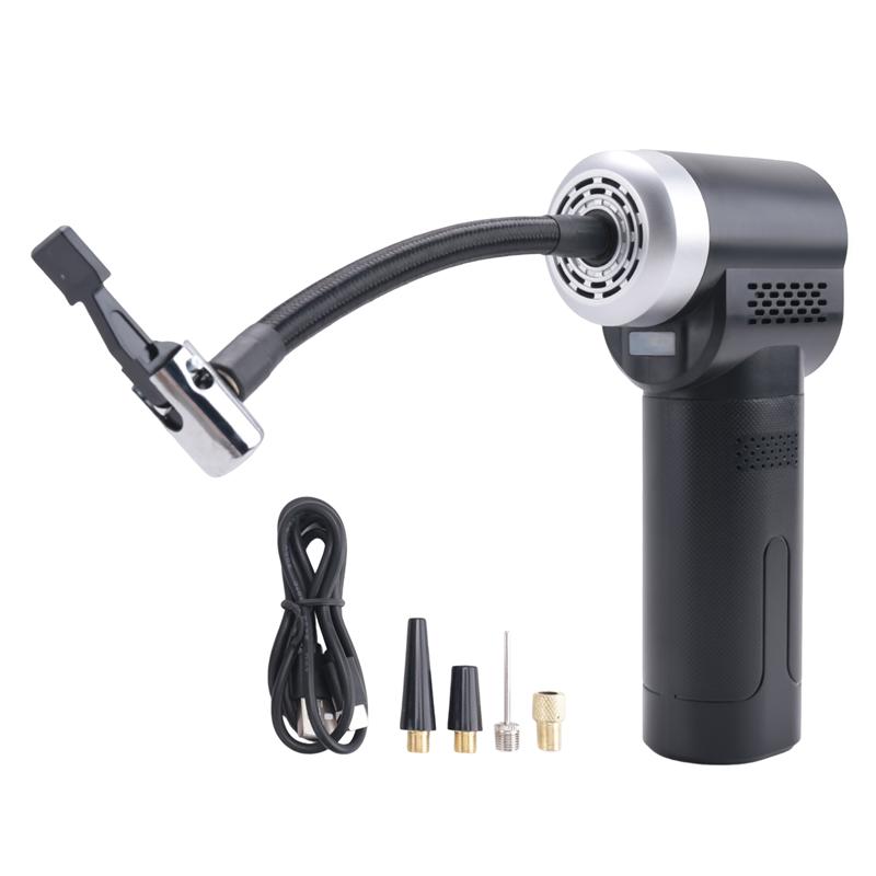 EAFC Portable Air Compressor Wireless Or Wired Inflatable Pump Portable Digital Tire Inflator For Car, Bicycle, Balls