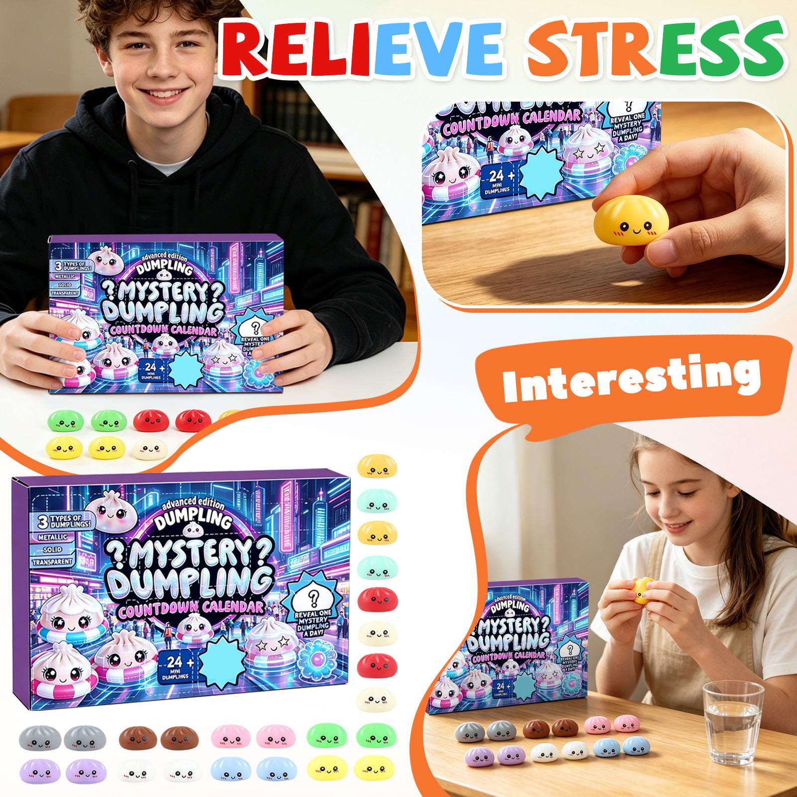 

Dumpling Mystery, Dumpling Mystery Advent Countdown Calendar, 24PCS Random Surprise Toys, Stress Relief Sensory Fidgets Toy For Anxiety Relief One Size