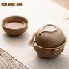 Chinese Kung Fu Tea Set 1 Teapot 2 Teacups Travel Ceramic Pottery Tea Cups for Teaware Outdoor Tea Cups of Tea Ceremony