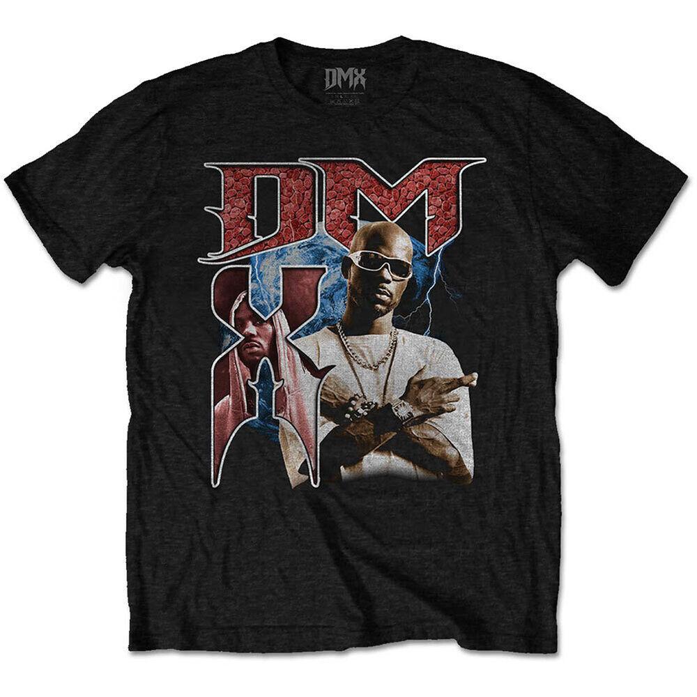 

DMX Bootleg Красная приталенная черная футболка унисекс