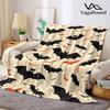 Halloween Bat Flannel Blanket Warm Soft Halloween Christmas Couch Warm Cozy Decorative Decor Gift for All Season
