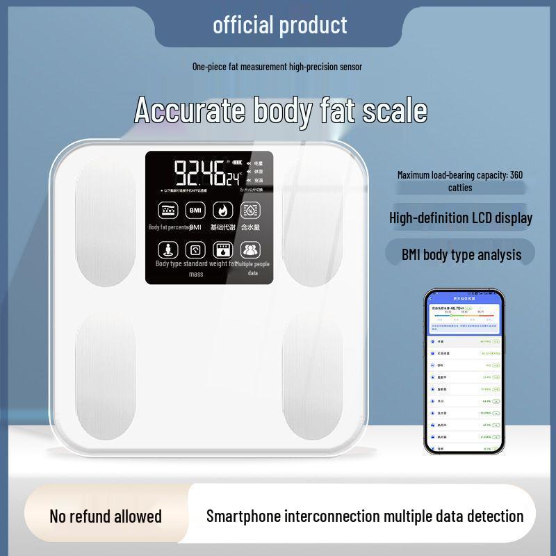 Rechargeable High-Precision Body Fat and Weight Scale