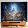 2D Flat - 2D Flat - 1 Large/Small Patterned Tapestry Printed on a 2D Plane - The Whole Tale, A Home Story, Ideal for Decorating Room Walls, Non-Lumino