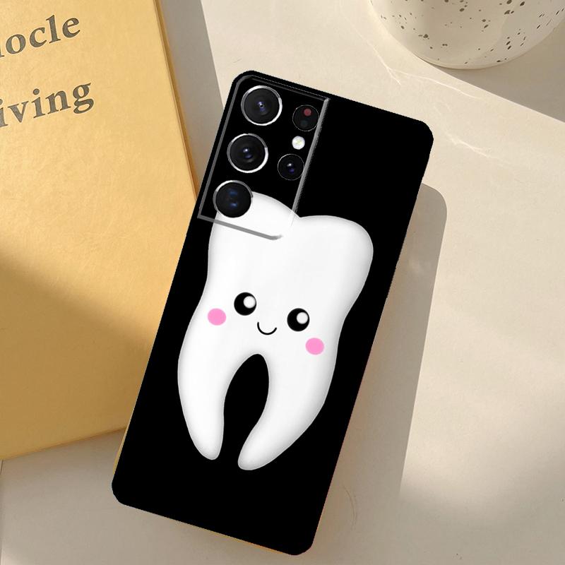 Dentist Tooth Pattern Phone Case For Samsung Galaxy S23 S20 S21 S22 S24 S25 Ultra S9 S10 Plus S25 FE Cover Shell