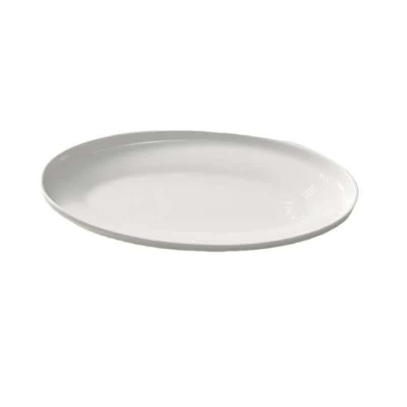 10-inch Pure White Ceramic Fish Plate