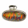 Natural Multicolor Opal 29 Ct CERTIFIED 925 Sterling Silver Pendant Gift For Mom