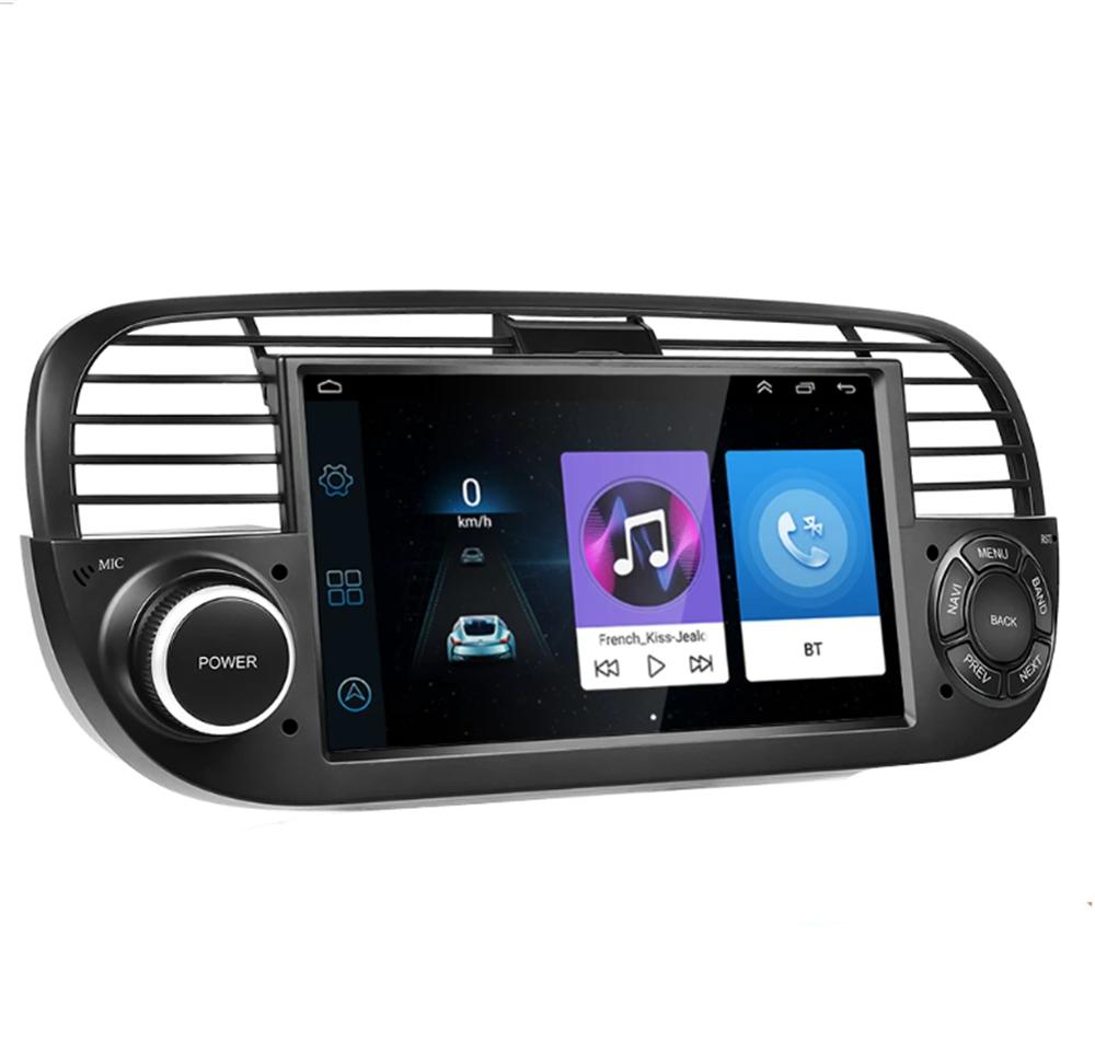7'' Android 11 Car Radio Stereo Navi Player GPS Wifi FM For Fiat 500 2007-2015