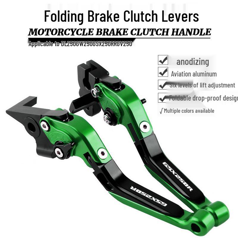 Folding Brake Clutch Levers for DL250, GW250, GSX250R, and RGV250