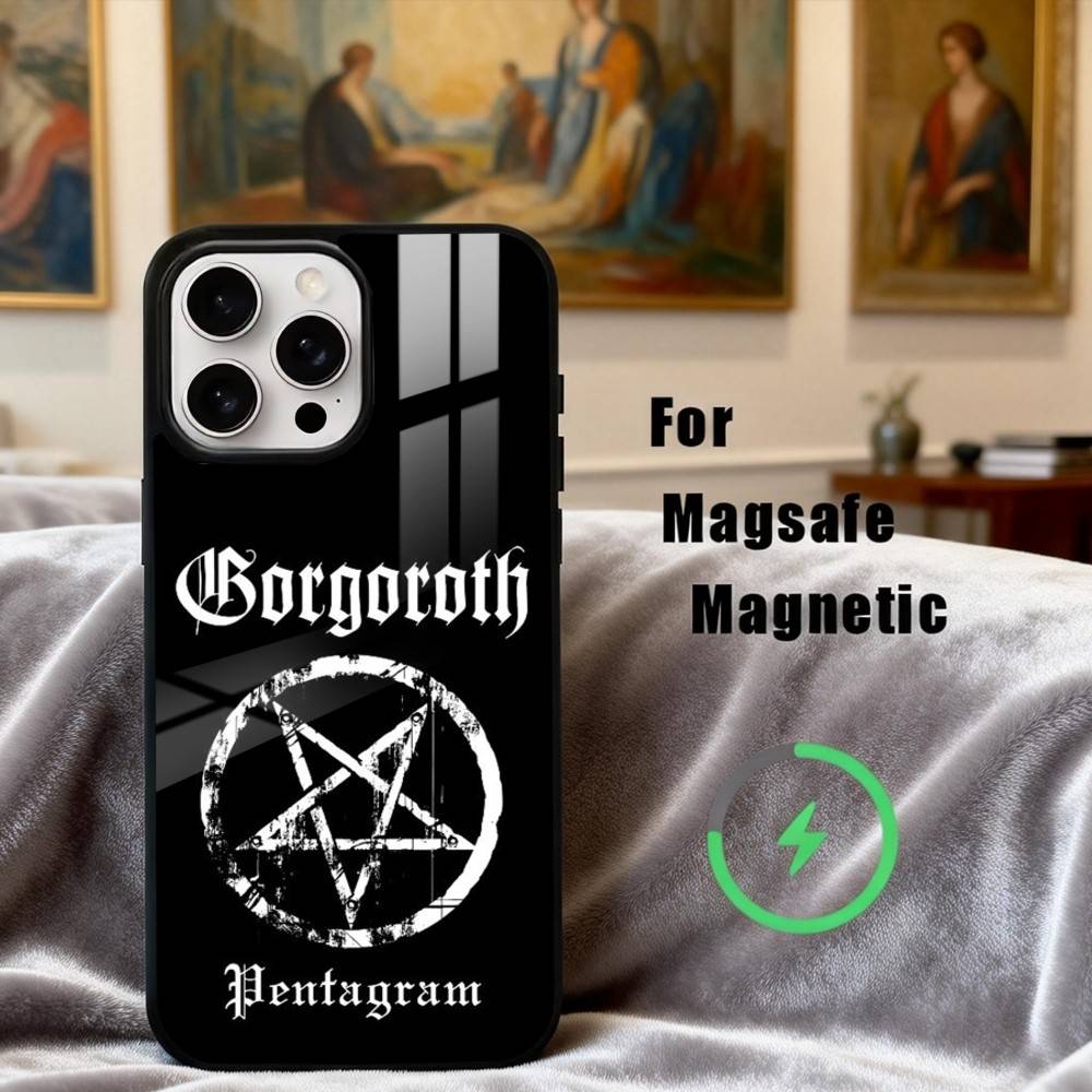 H-Hail S-Satan-N  Phone Case For iPhone 17,16,15,14,13,12,Plus,Pro,Max for Magsafe Magnetic Wireless Charging