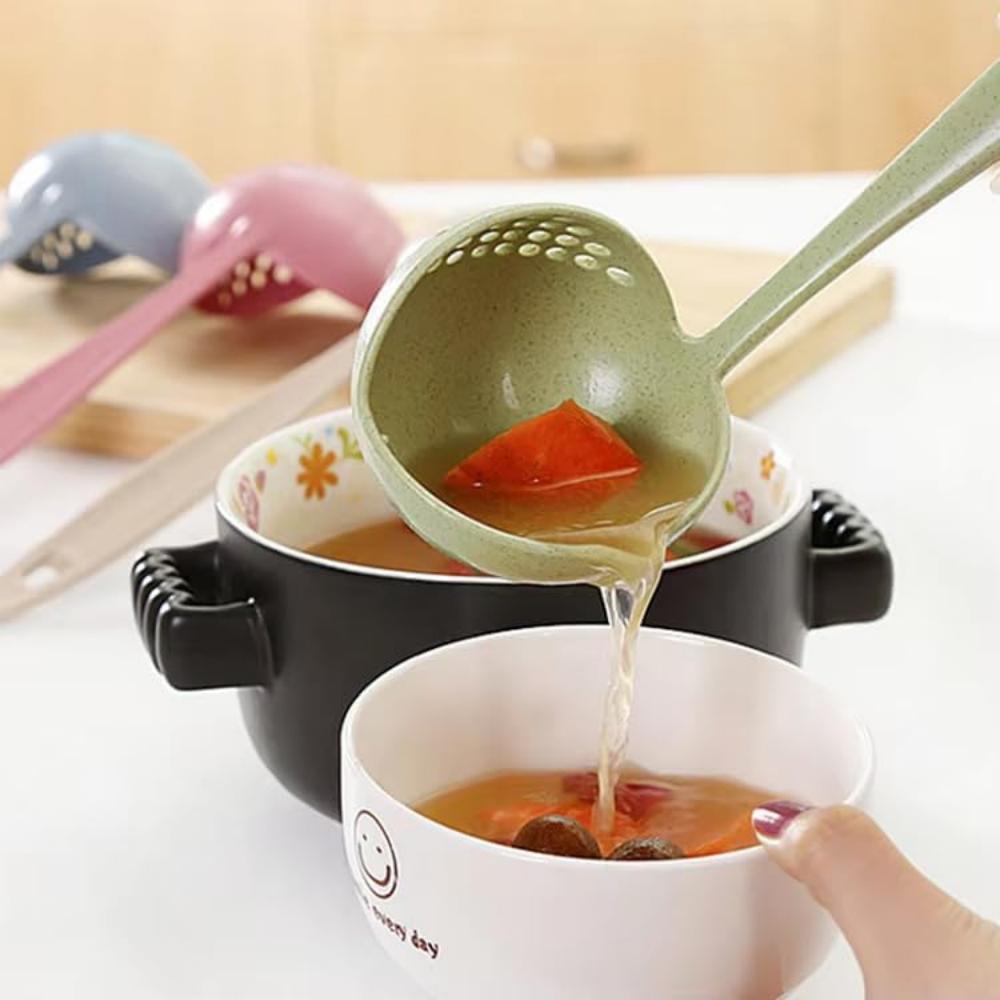 Soup Strainer, Two-in-one Soup Strainer, Separates Liquid and Solid, Convenient for Serving Soup, Stews, Gravy and Party Drinks