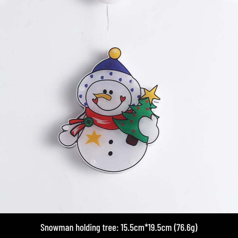 LED Christmas Tree Snowflake String Lights with Santa Claus Decoration