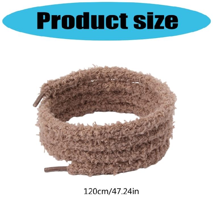 Soft Plush Shoe Lace 120cm Long Polyester Shoelaces Replaceable Sneakers Lace for Adults Trainers Footwear Decoration