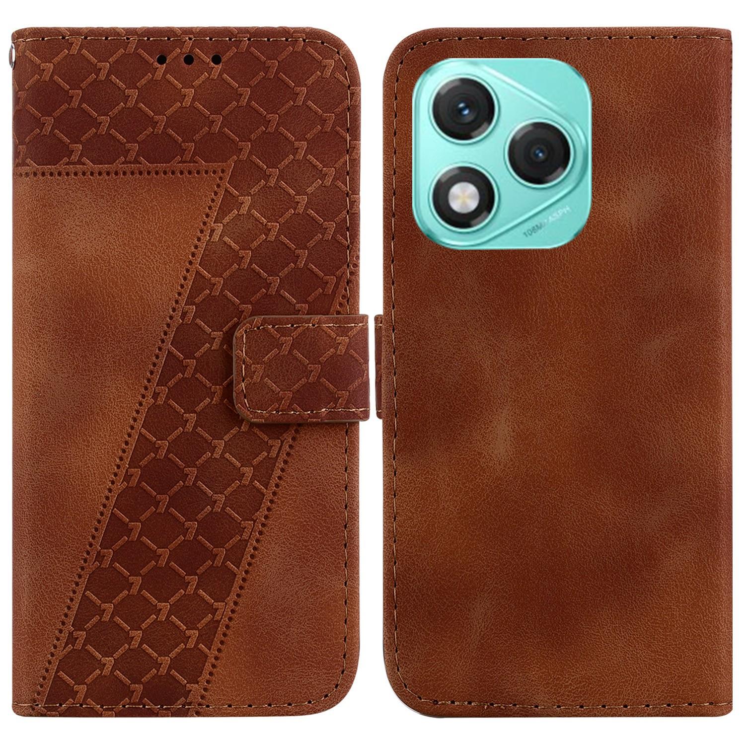 

For Honor 400 Lite 5G Stand Case 7-Shaped Pattern Imprint Leather Phone Cover C