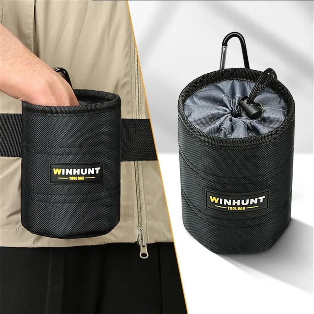 

Buckle Tool Bag Cylinder Tools Holder Carabiner Clip Screw Storage Bag Nail чёрный