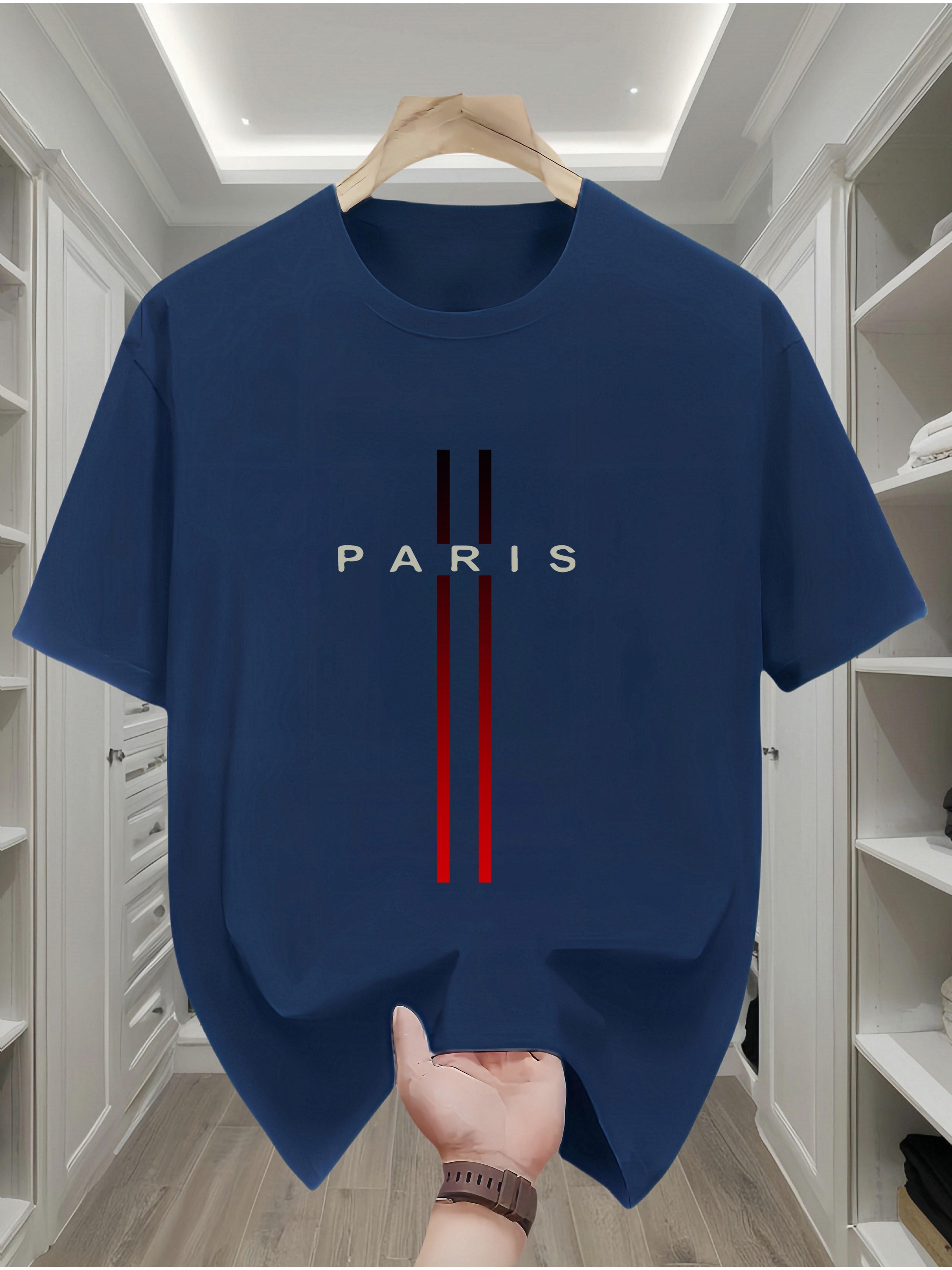 Men S Paris France Graphic T-Shirt - Black with Red Accen XXL дубильная кора