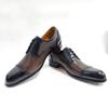 Fashion Handmade Derby Leather Shoe For Men Cowhide Business Oxfords Fashion Formal Wedding Party Lace-up Pointed Dress Comfortable Shoe