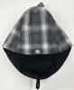 Checkered Melton wool & next-generation 3-layer polyester mesh sauna hat. Extra large! Original product. Unisex. Loose fit.