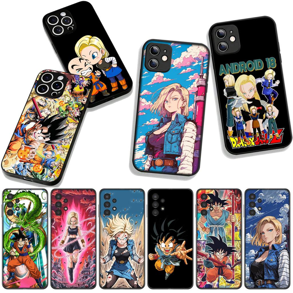 For Samsung Galaxy A36 A17 A26 A07 A35 A54 A53 A13 A33 A34 S8 S9 S20 S21 FE S10 Plus Case Android 18 Dragons Son Gokus Balls