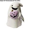 Cute Pumpkin Halloween Ghost Statue Bow Resin Spooky Figurine Cat Crafts Tabletop Decorations Halloween Decorations