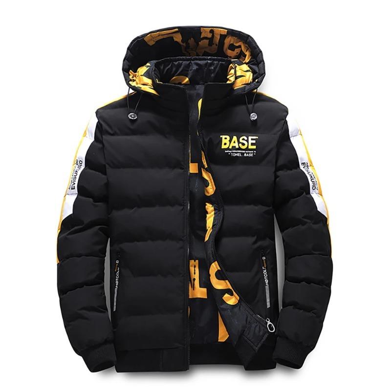 Winter Men's New Double-Sided Jacket Padded Thickened Cold Warm Comfort Down Jacket Hat Removable One Piece Of Two Wear M-5xl