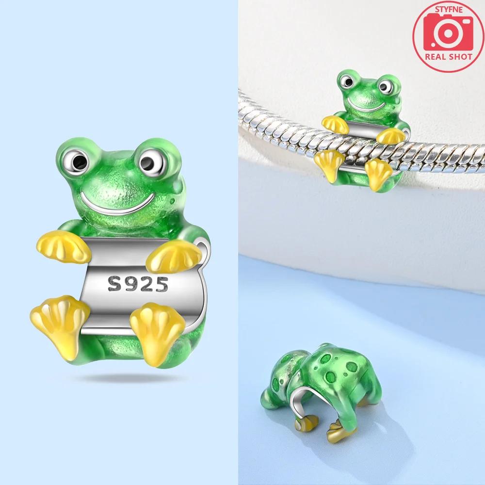 Original Charms Copper Luminous Alarm Clock Perfume Bottle Leaf Spider Beads Fit Bracelet Jewelry Women Diy Gift