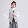 New Light Down Liner Vest Women's Collarless White Duck Down Warm Large Size Inner Vest