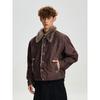Cabbage Coke American Retro Thick Cotton Jacket for Men and Women, Loose Deconstructed Brushed High-End Fur Collar Coat