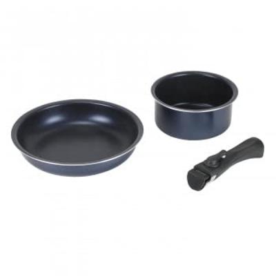 Pearl Metal Cookware Diamond IH Oven Stack Alpha 3-Piece Set, Coated, Compatible, Compatible, HB-6001