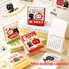 2027 Mini Desktop Calendar Cute Cartoon Cat Prints Desk Calendar Portable Office Desk Decoration