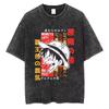 Nika Luffy Gear  ONE PIECE Anime Harajuku Retro Washed Tshirt  Cotton Men Streetwear Women Short Sleeves Unisex Top