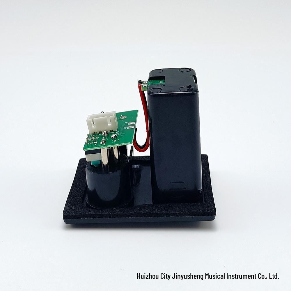 Acoustic Electric Guitar EQ Pickup with LC-5 Equalizer & Tuner, XLR Endpin, and Battery Box