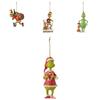 Adorable 2023 Green Monster Cartoon Christmas Tree Hanging Ornament Set For Festive Decor