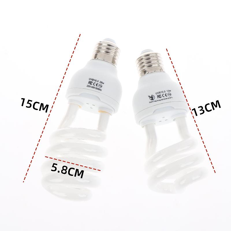 1 ks Lampy pro vyhřívání želv, ještěrek, hadů a plazů 13W/26W UV paprsky Energeticky úsporné světlo pro prohřívání terária 5.0 10.0 UVB lampa pro plazy