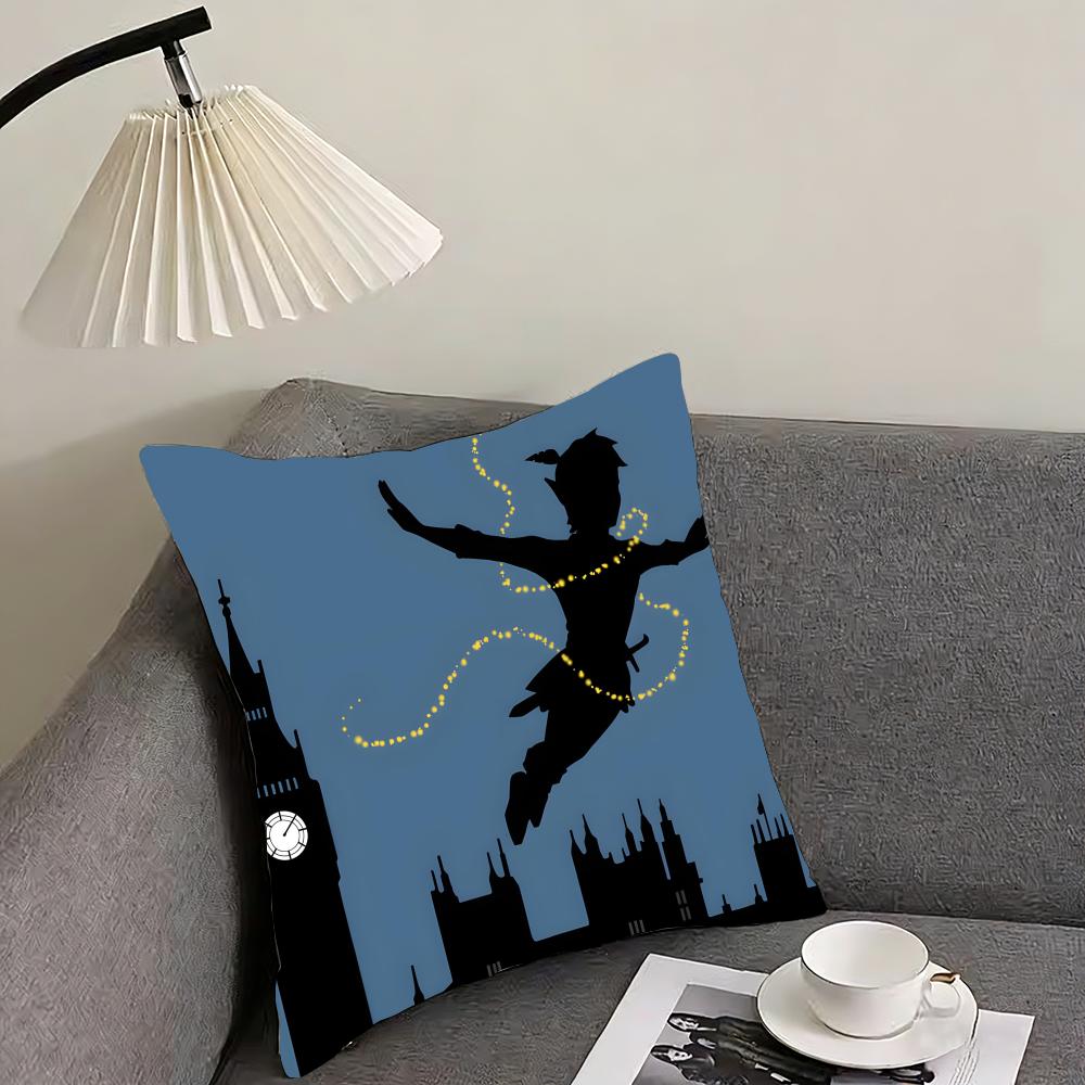 

PPeter PanN Movie Cushion Cover Pillowcase Ultra Soft Skin Friendly Fabric Cloud Like Comfort Concealed Zipper 30x30cm