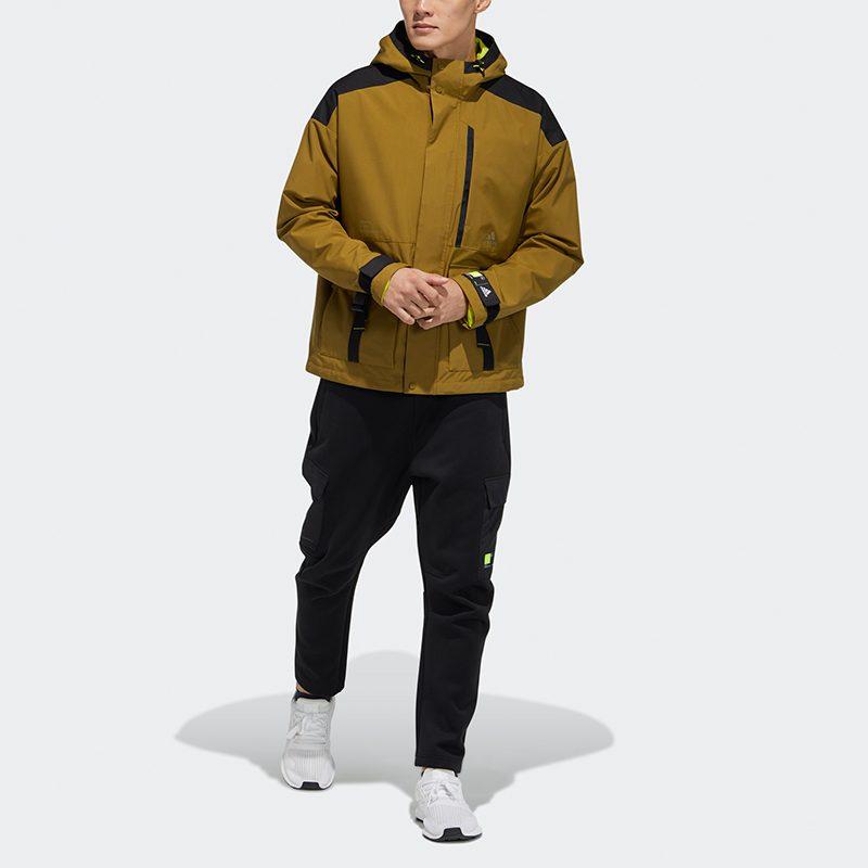 Adidas Jackets Men's Brown Hooded Moderate Workwear GP0989