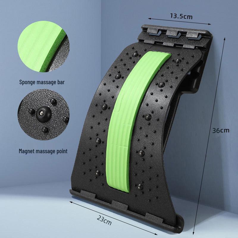 Lumbar Support: Back Corrector & Yoga Stretcher Mat with Waist Massager