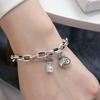 925 Sterling Silver Thai Silver Bracelet for Women Vintage Geometric Heart Love Lucky Punk Jewelry 2026 New
